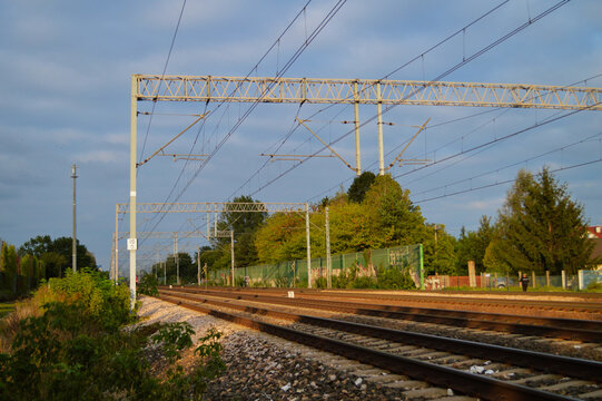 Railroad Tracks Leading to the Horizon