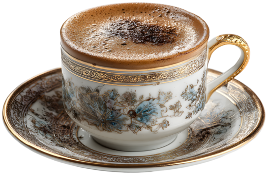 PNG Turkish cofee coffee saucer drink.