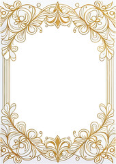 frame with floral ornament and flowers Decorative Border for Invitations and Greeting Cards