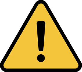 Simple Flat Style Danger Exclamation Sign Attention Caution Icon Symbol