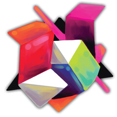Multicolored abstract vector illustration.