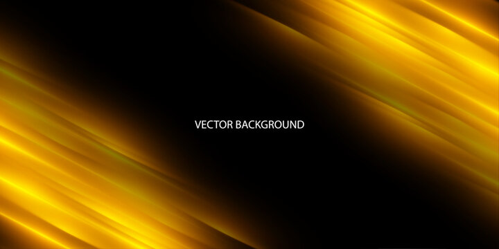 Panoramic high speed technology concept, light abstract background. Yellow abstract neon line PNG. Golden glowing shiny spiral lines effect.	