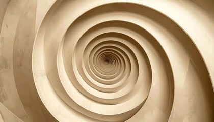 A sepia-toned spiral geometric wallpaper adds a touch of retro vintage flair.