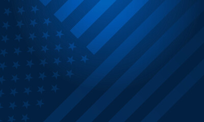 Abstract USA flag blue background - stars and stripes patriotic pattern perfect for United States designs - vector illustration