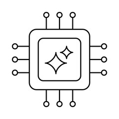 Fototapeta premium Smart AI Chip Icon