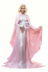 Fototapeta premium Princess fashion adult white background.