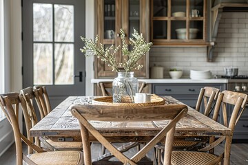 table and chairs in restaurant