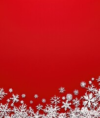 Minimal snowflake border snowflakes background pattern.