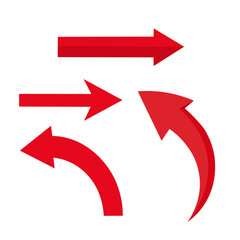 red and white arrows