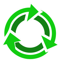 Obraz premium recycling symbol on white background