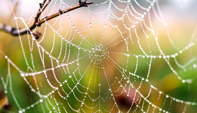 Dew-Kissed Spider Web
