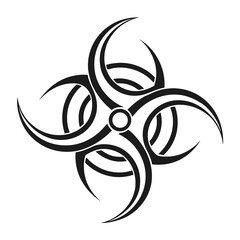 Black tribal abstract circular design vector