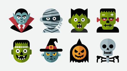 Halloween Monster Collection Cartoon Style Fun Decorations