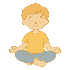 baby in yoga pose, vector illustration