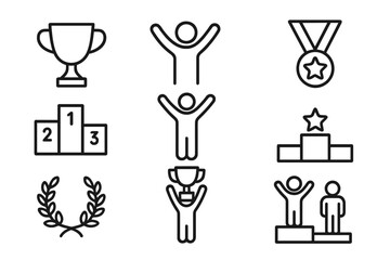 Sparkles and Stars Thin Icon Collection, Editable Stroke Vector Set for Websites, Books, Cards, Apps, Digital Design Elements, Transparent Background, Cartoon Style