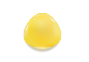 Realistic transparent water drops. gold cosmetic product sample . Moisturizer skincare serum isolated on transparent background