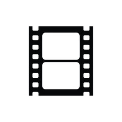 Classic film strip icon with two empty frames