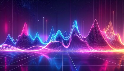 Abstract data visualization landscape