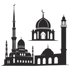 Islamic architectural silhouettes domes minarets islamic architecture