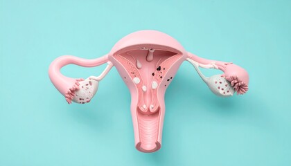 Anatomical model of the female reproductive system