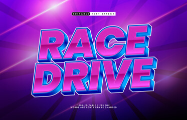 race drive editable text effect