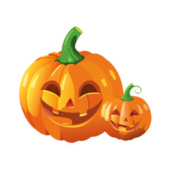 halloween pumpkin isolated on white background