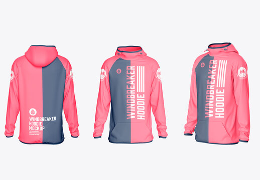 Windbreaker Hoodie Mockup