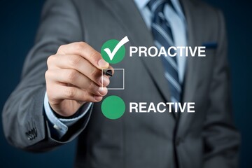 Proactive vs reactive business strategy planning for success and decision making in management role