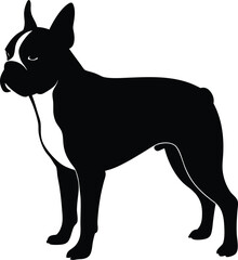  a dog silhouette on transparent backg