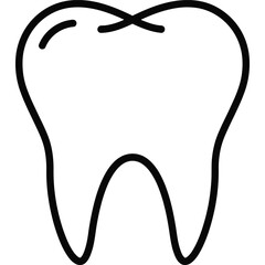 Obraz premium Simple Line Art Tooth Icon Dental Graphic teeth dentistry outline vector illustration healthcare medical symbol sign clean design element