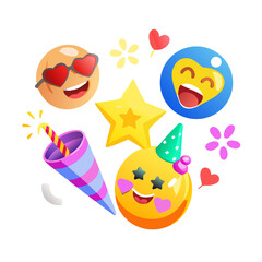 set of christmas icons