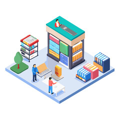 isometric view of a modern building