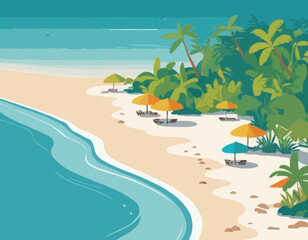 tropical island sea shore