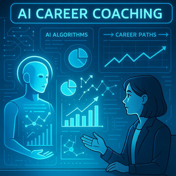 Futuristic AI Career Coach &mdash; Career Plan Guidance as Your Holographic Virtual Assistant