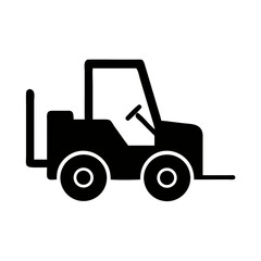 Fototapeta premium forklift truck silhouette