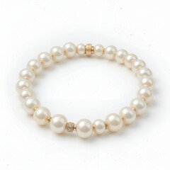 Obraz premium Pearl bracelet, refined and classic jewelry piece.