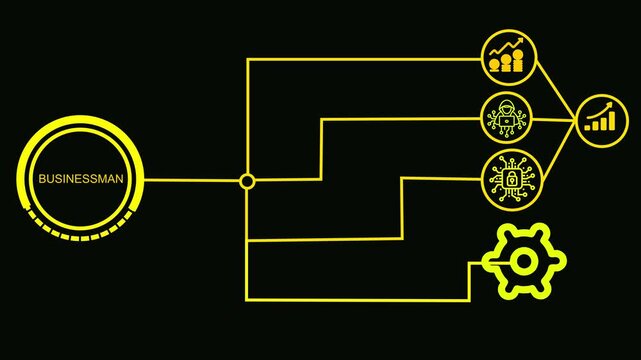 Market and Young businessman. shows the word: Boost your business concept.