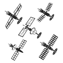Black satellite objects space technology