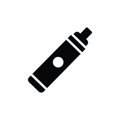 Simple black and white illustration of a vape pen, representing modern vaping culture and electronic cigarette use