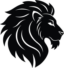Lion head on transparent background