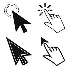 Cursor pointer hand icons click selection
