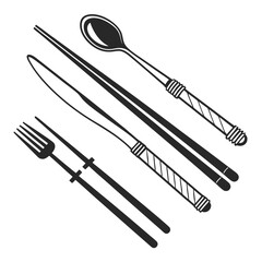 Fork spoon knife chopsticks cutlery