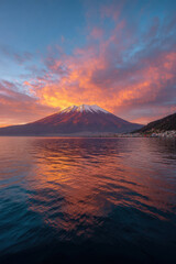 breathtaking sunset over majestic punta arenas volcano in chile showcasing vibrant colors of dusk
