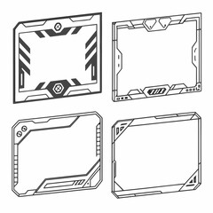 Futuristic interface frames vector