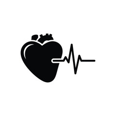 Vital Heartbeat Rhythm with Electrocardiogram Waveform A Symbol of Health and Medical Monitoring, illustrating Cardiac Activity and Life's Pulse