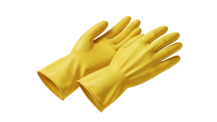 Rubber Gloves Protective Isolated on Transparent Background
