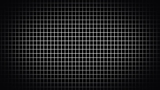 White grid on black background creates a powerful and dynamic abstract visual.