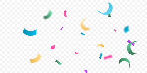 confetti background Stunning colors that zigzag down for the celebration. Festive decoration vector illustration