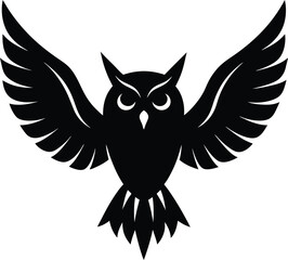 owl with wings on transparent background