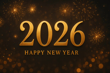 New Year and Christmas 2025/2026. New Year's background. Festive mood. Postcard. Bright lights. New Year decorations.